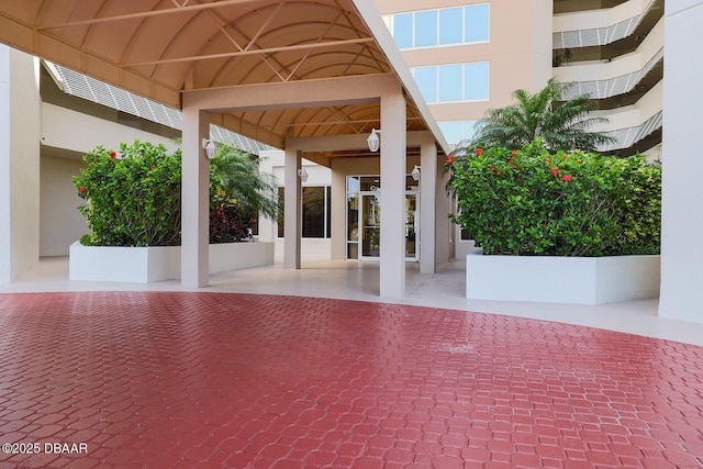 view of patio with a gazebo