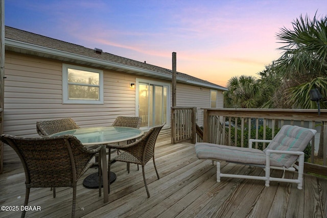 view of deck at dusk