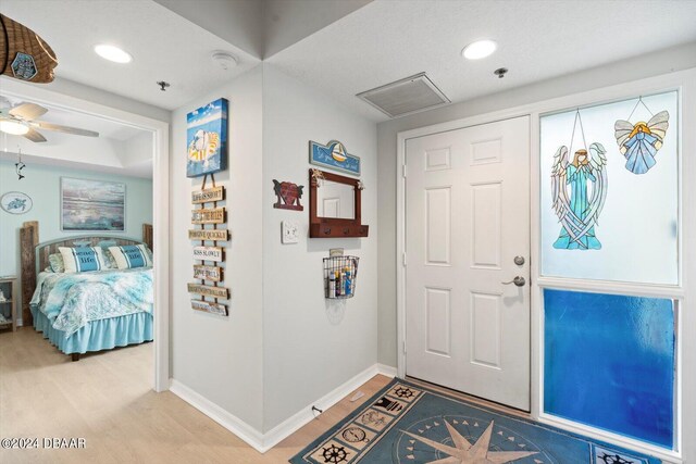 entryway featuring light hardwood / wood-style flooring