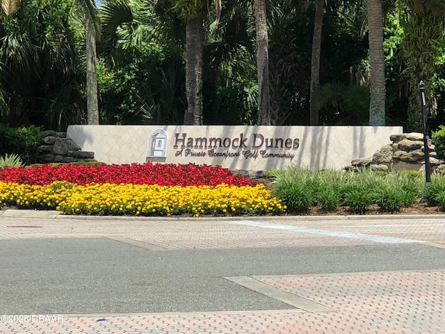 view of community sign