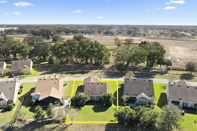 bird's eye view featuring a rural view