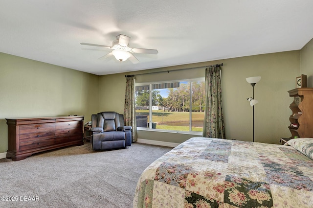 5479 Saint Regis Way, Port Orange, FL 32128 - carpeted bedroom featuring baseboards and ceiling fan