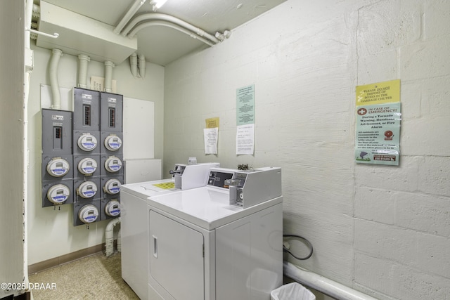 view of clothes washing area