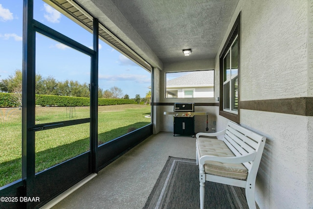 view of sunroom