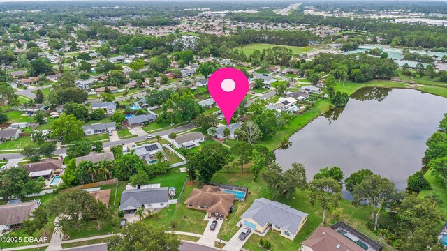 1317 Dexter Dr W, Port Orange, FL 32129 - aerial view of residential area featuring a nearby body of water