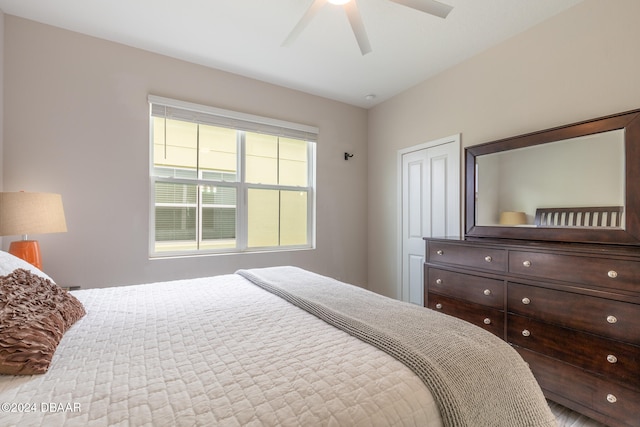 bedroom with ceiling fan