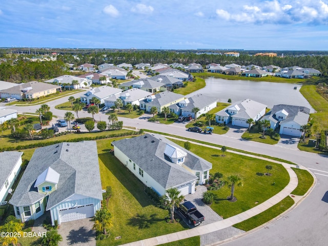 bird's eye view with a residential view