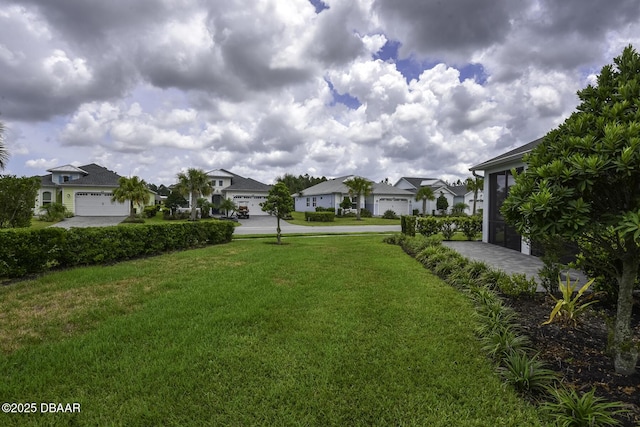 view of yard with a residential view