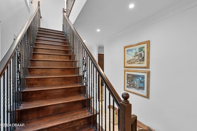 stairway with ornamental molding