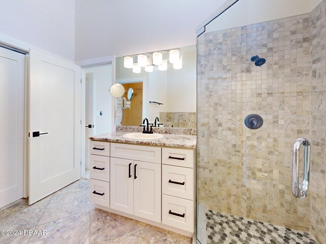 804 Soft Pine Ct, New Smyrna Beach, FL 32168 - bathroom with a stall shower and vanity