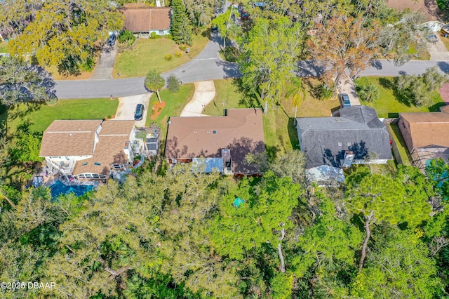 drone / aerial view with a residential view