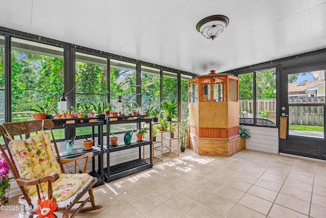 view of sunroom