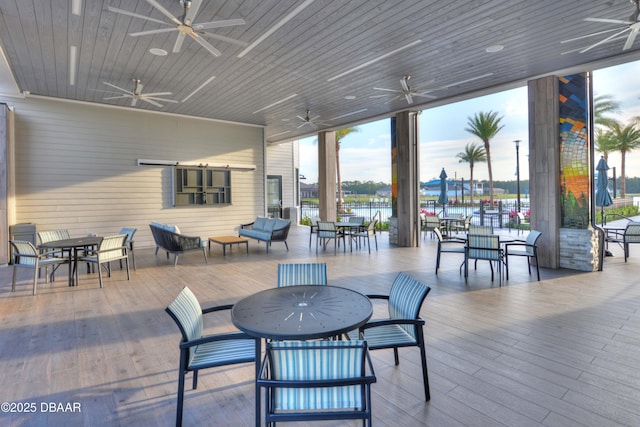 view of patio with outdoor dining space