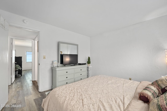 bedroom featuring light hardwood / wood-style floors