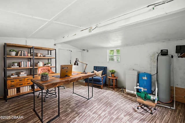 1101 8th St, Daytona Beach, FL 32117 - home office with lofted ceiling and wood finished floors
