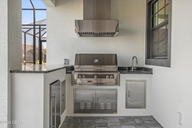 43 Del Palma Dr, Palm Coast, FL 32137 - view of patio / terrace with a sink and a lanai