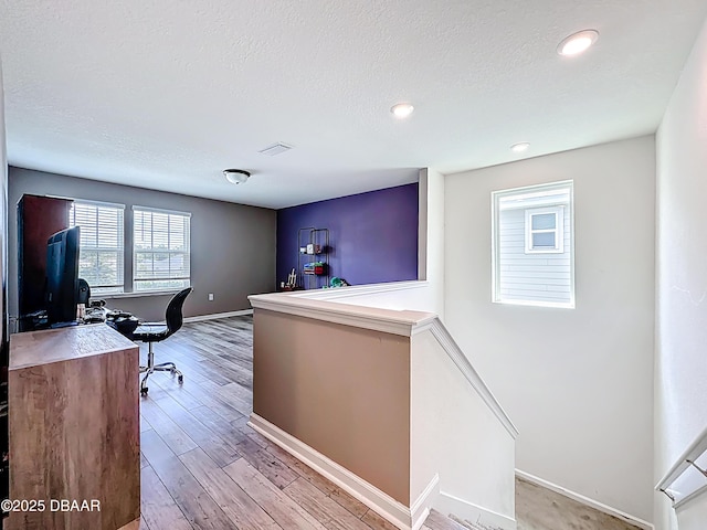153 Orient Dr, Saint Augustine, FL 32092 - home office featuring wood finished floors, recessed lighting, and a textured ceiling