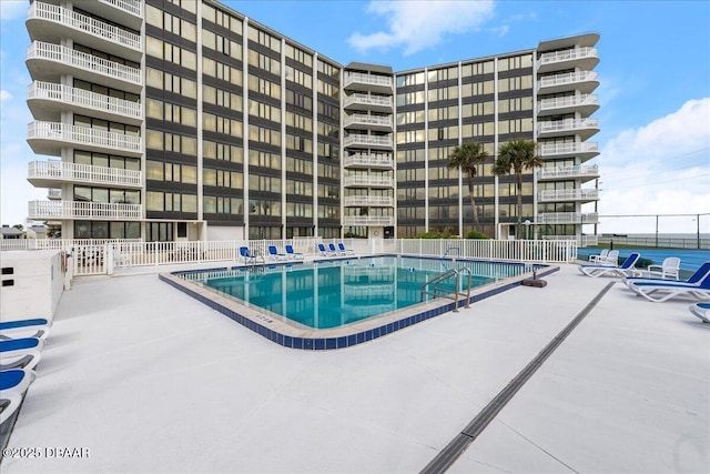 view of pool with a patio