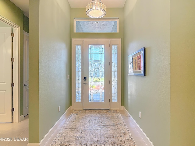 entryway with baseboards