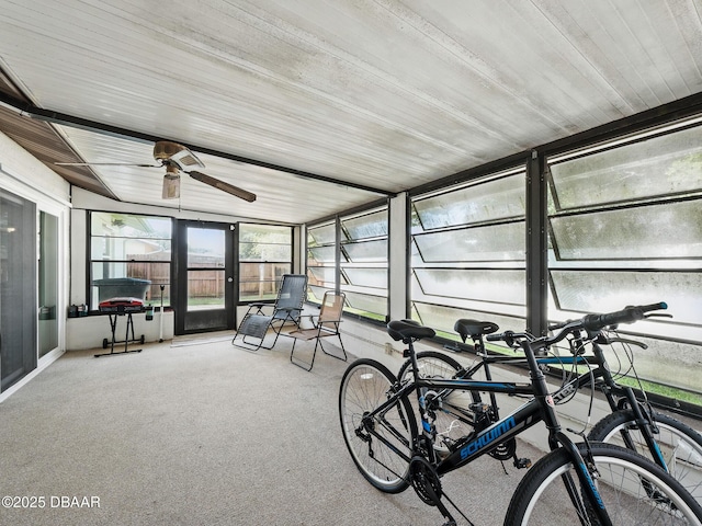 708 Egret Ct, Edgewater, FL 32141 - sunroom with a ceiling fan