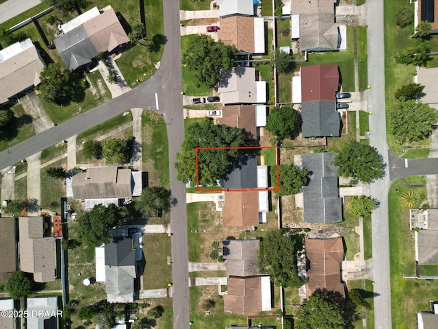 708 Egret Ct, Edgewater, FL 32141 - aerial view of residential area featuring property boundaries highlighted
