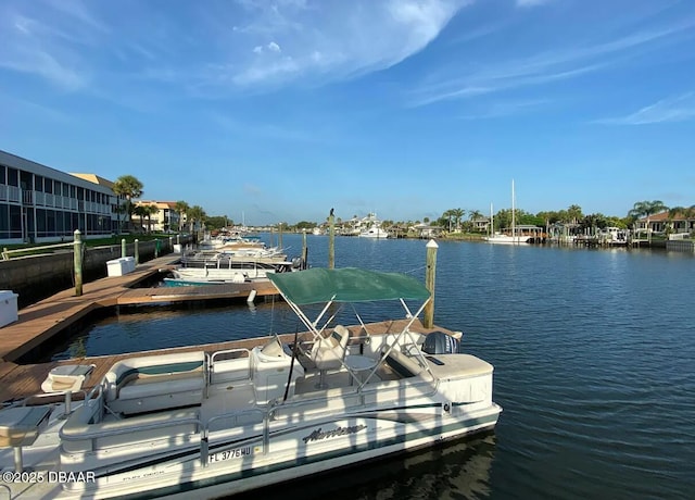 325 Causeway Cswy N Unit D104, New Smyrna Beach, FL 32169 - dock area featuring a water view