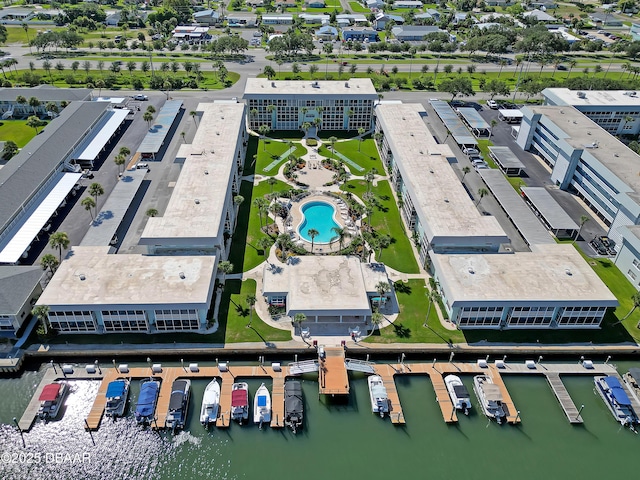 325 Causeway Cswy N Unit D104, New Smyrna Beach, FL 32169 - birds eye view of property with a water view