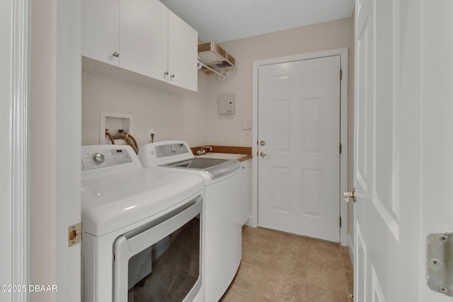 1329 Sunningdale Ln, Ormond Beach, FL 32174 - washroom with cabinet space, independent washer and dryer, and light tile patterned floors