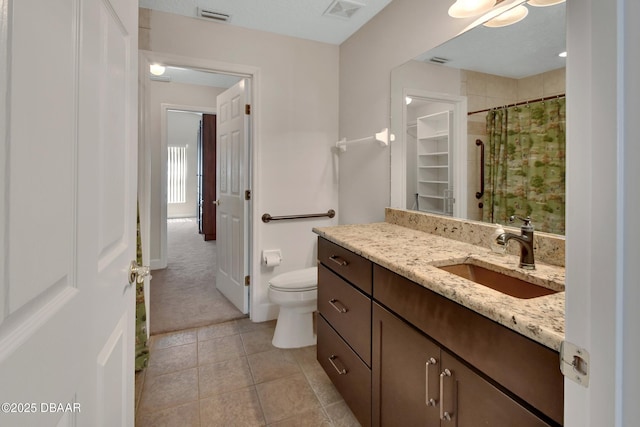 1329 Sunningdale Ln, Ormond Beach, FL 32174 - full bathroom featuring vanity, tile patterned flooring, and a shower with curtain
