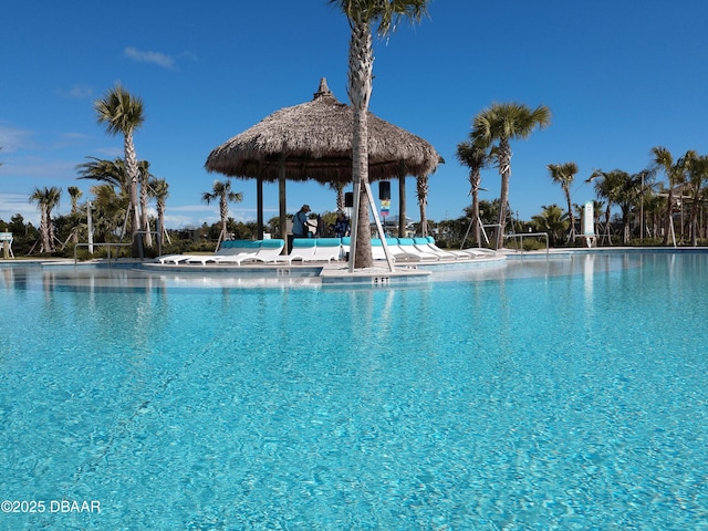 894 Attitude Ave, Daytona Beach, FL 32124 - community pool featuring a gazebo