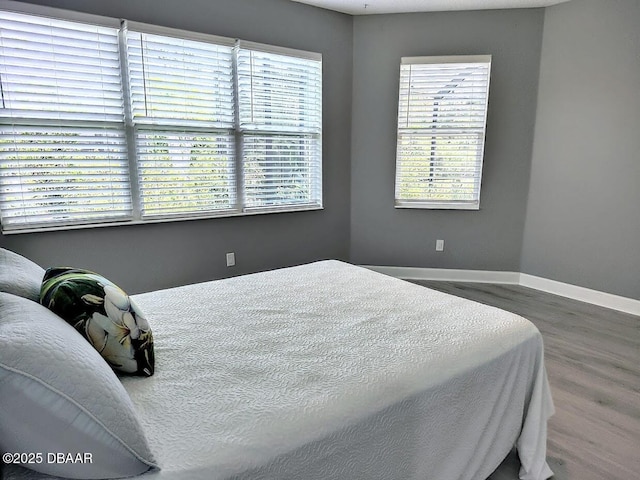 894 Attitude Ave, Daytona Beach, FL 32124 - bedroom with wood finished floors, multiple windows, and baseboards