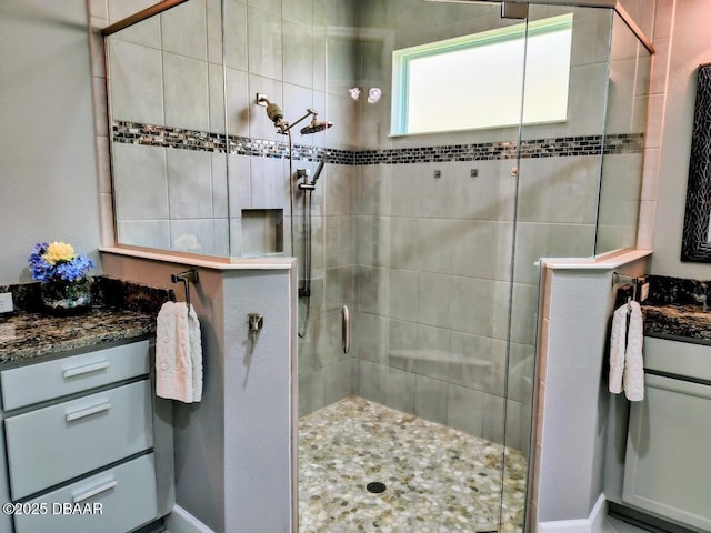 894 Attitude Ave, Daytona Beach, FL 32124 - bathroom with a shower stall and vanity