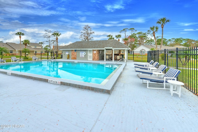 view of pool with a patio area