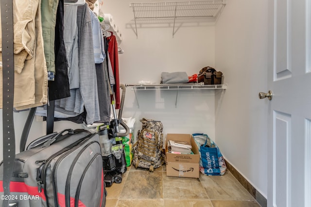 view of walk in closet