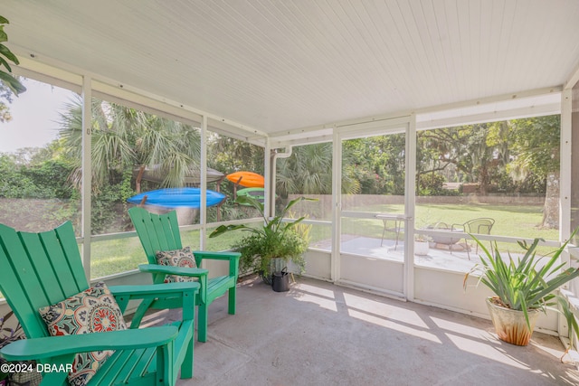 view of sunroom