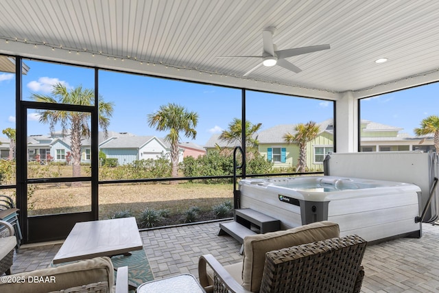 418 Good Life Way, Daytona Beach, FL 32124 - sunroom featuring ceiling fan