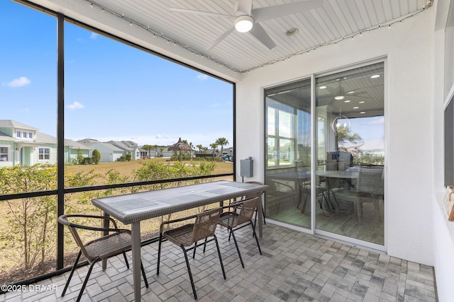 418 Good Life Way, Daytona Beach, FL 32124 - sunroom / solarium with ceiling fan and a wealth of natural light
