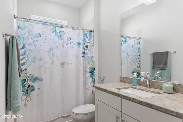 418 Good Life Way, Daytona Beach, FL 32124 - bathroom with vanity, toilet, and a shower with shower curtain