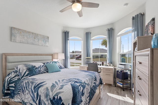 418 Good Life Way, Daytona Beach, FL 32124 - bedroom featuring ceiling fan and light hardwood / wood-style floors