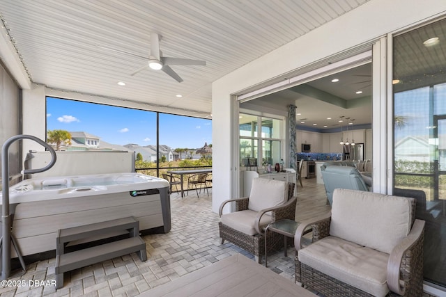 418 Good Life Way, Daytona Beach, FL 32124 - sunroom / solarium featuring ceiling fan