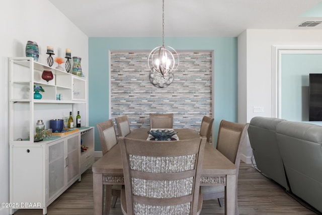 418 Good Life Way, Daytona Beach, FL 32124 - dining room with hardwood / wood-style floors and a chandelier
