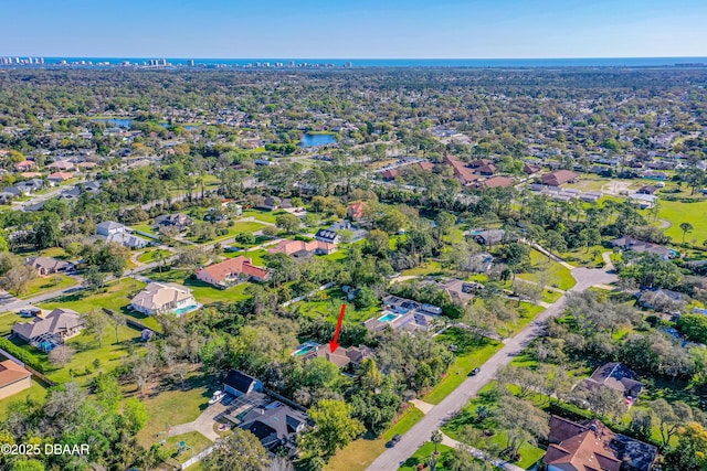 aerial view featuring a residential view