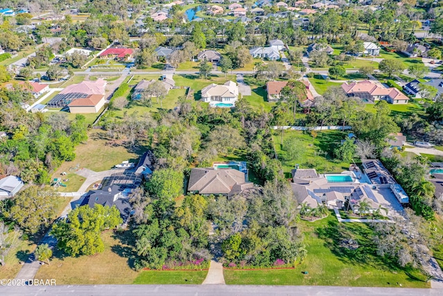 bird's eye view with a residential view