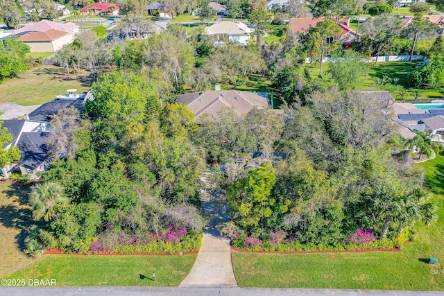 aerial view with a residential view