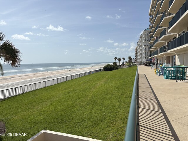 4631 S Atlantic Ave Unit 8101, Ponce Inlet, FL 32127 - view of yard with view of water and beach