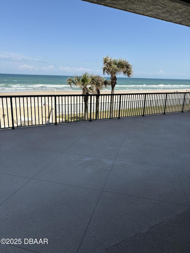 4631 S Atlantic Ave Unit 8101, Ponce Inlet, FL 32127 - view of patio / terrace with view of water and beach