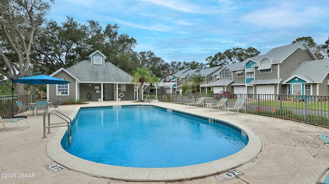 view of pool with a patio area