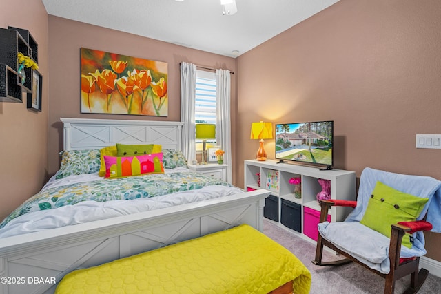 view of carpeted bedroom