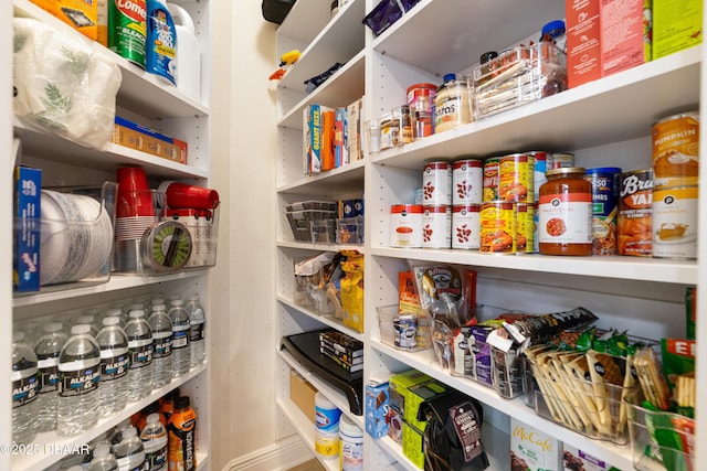 view of pantry