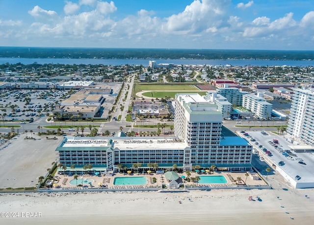 2700 N Atlantic Ave Unit 905, Daytona Beach, FL 32118 - drone / aerial view of a pool and a nearby body of water
